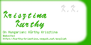 krisztina kurthy business card