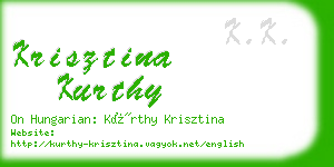 krisztina kurthy business card